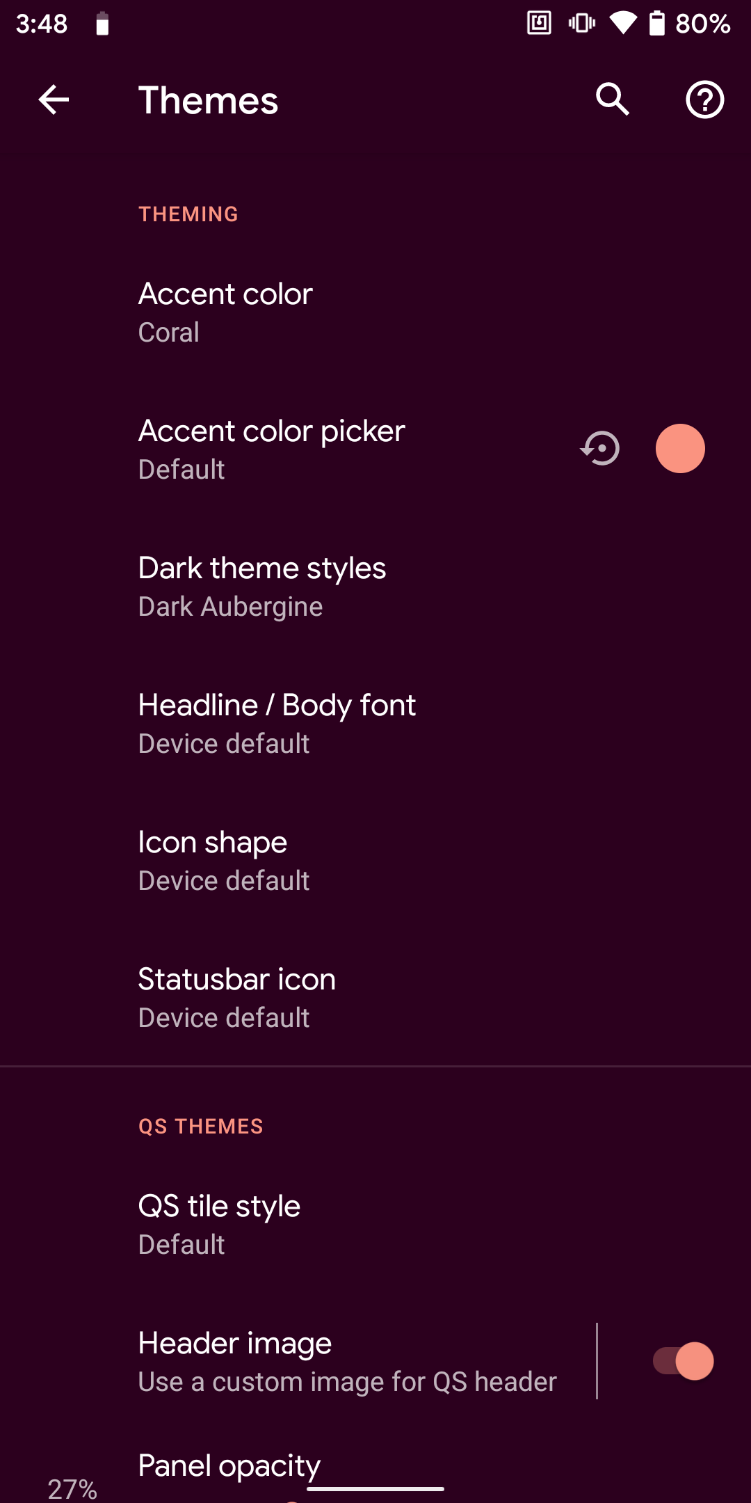 Dark Aubergine Theme